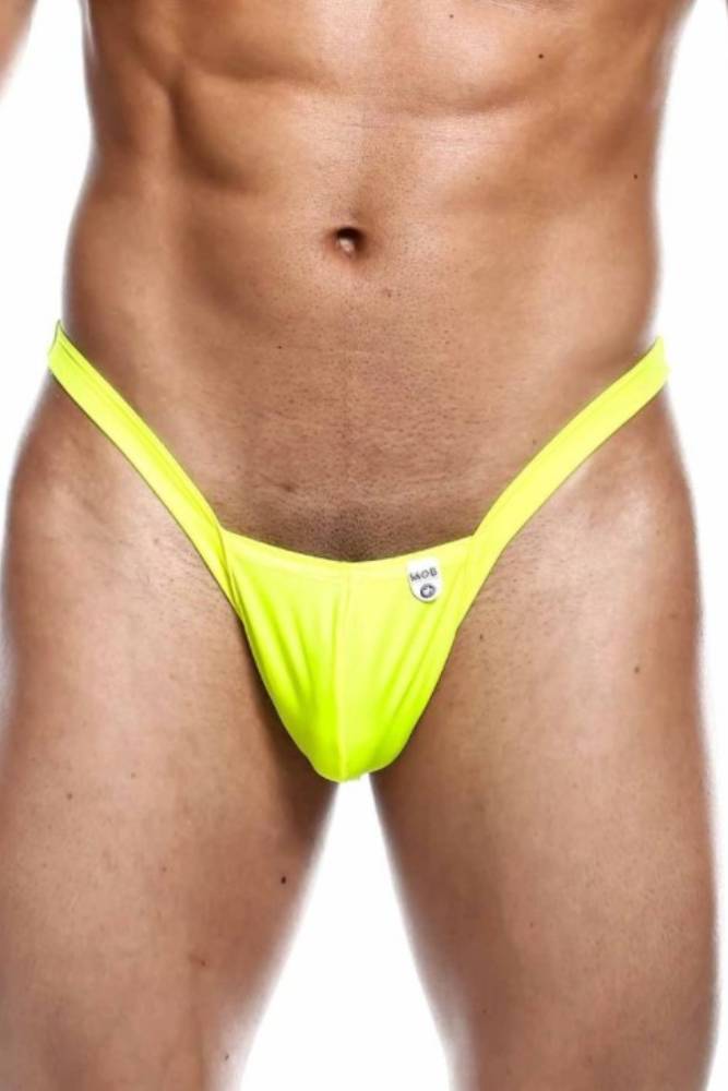 MaleBasics - Y Buns Thong - Yellow - Stag Shop