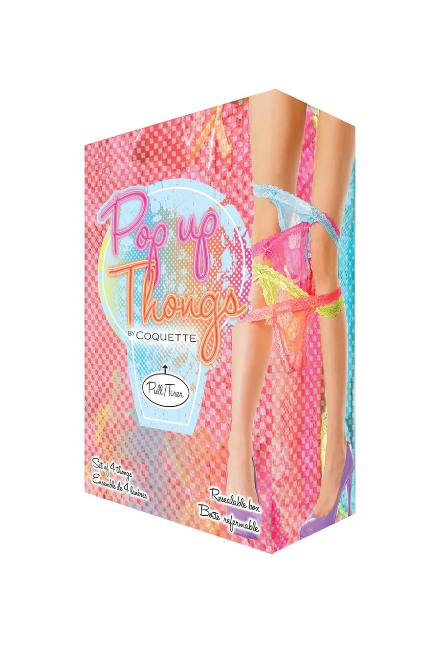 Coquette - 175 - Pop Up Lace Thong 4 Pack - Stag Shop