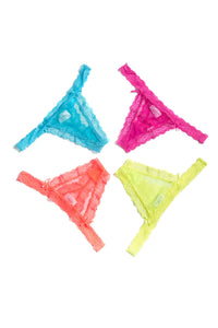 Thumbnail for Coquette - 175 - Pop Up Lace Thong 4 Pack - Stag Shop