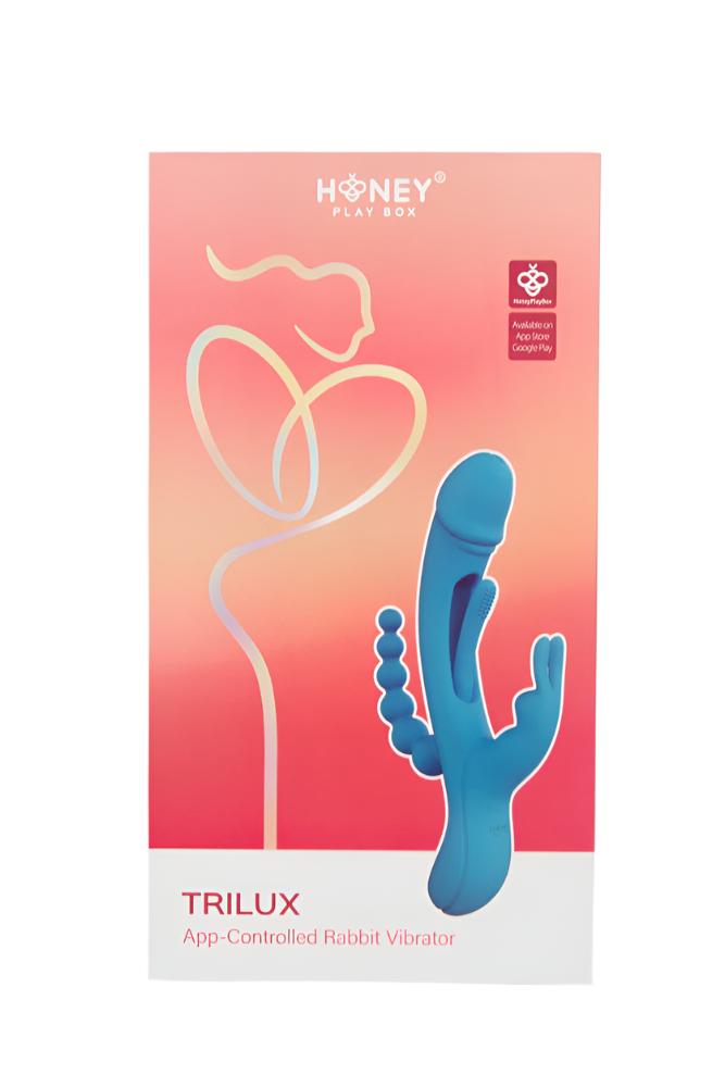 Honey Play Box - Trilux Triple Stim App-Controlled Vibrator - Blue - Stag Shop