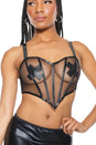 Coquette - 1892 - Cross Pasties - Black - Stag Shop