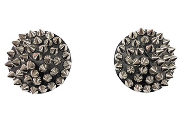 Coquette - 22232 - Round Spiked Pasties - Black - Stag Shop