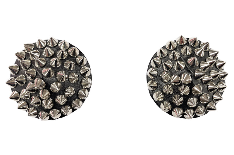 Coquette - 22232 - Round Spiked Pasties - Black - Stag Shop
