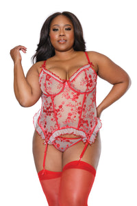 Thumbnail for Coquette - 23301 PLUS - Bustier & G-String - Red - Stag Shop
