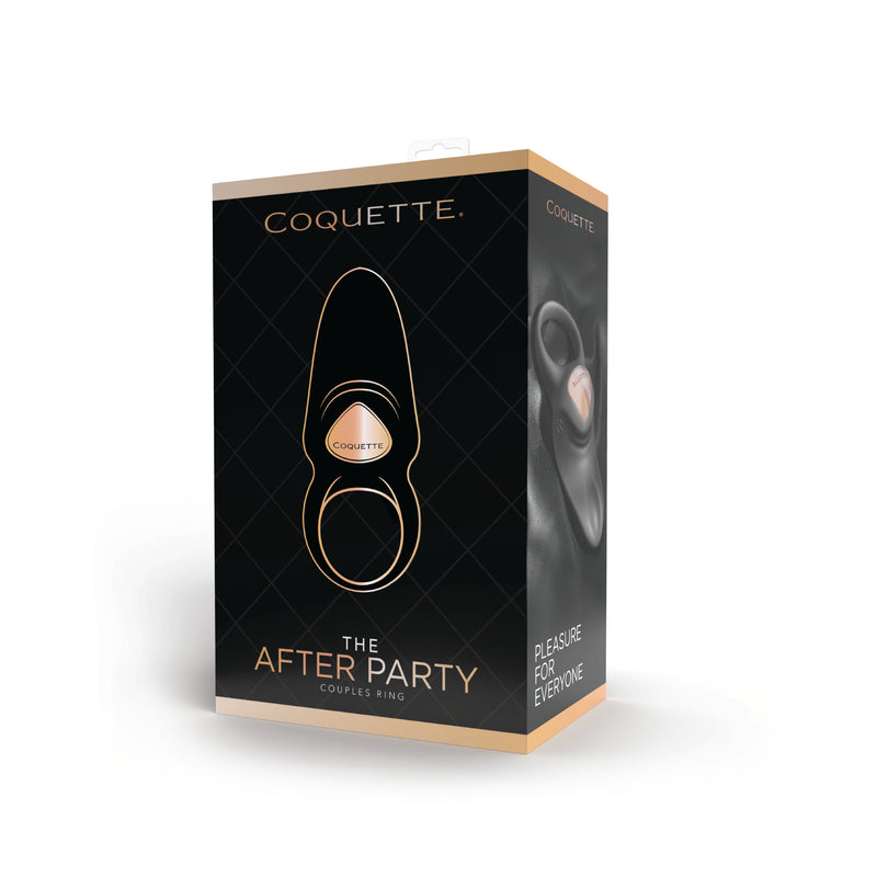 Coquette Pleasure Collection - 23607 - The After Party Vibrating Couples' Ring - Black - Stag Shop