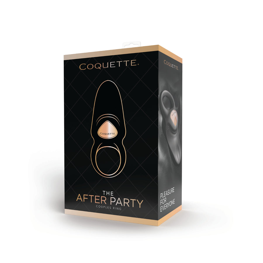 Coquette Pleasure Collection - 23607 - The After Party Vibrating Couples' Ring - Black - Stag Shop