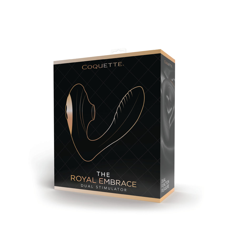 Coquette Pleasure Collection - 23609 - The Royal Embrace Dual Stimulator - Black - Stag Shop