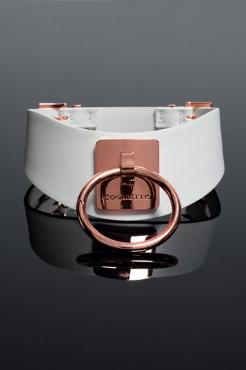 Coquette Pleasure Collection -  23619 - Vegan Leather Collar – White - Stag Shop