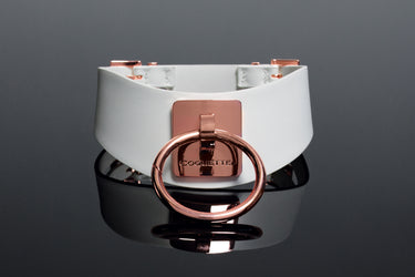 Coquette Pleasure Collection -  23619 - Vegan Leather Collar – White - Stag Shop