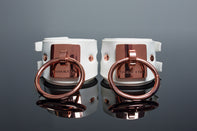 Coquette Pleasure Collection -  23620 - Vegan Leather Handcuffs – White - Stag Shop