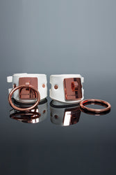 Coquette Pleasure Collection -  23620 - Vegan Leather Handcuffs – White - Stag Shop