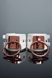 Coquette Pleasure Collection -  23620 - Vegan Leather Handcuffs – White - Stag Shop