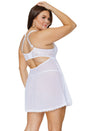 Coquette - 24125 PLUS - Babydoll & G-String - White - Stag Shop