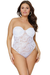 Coquette - 24126 PLUS - Teddy - White - Stag Shop