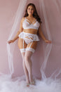 Coquette - 24128 - Bralette, Garter Belt & G-String - White - OS/XL - Stag Shop