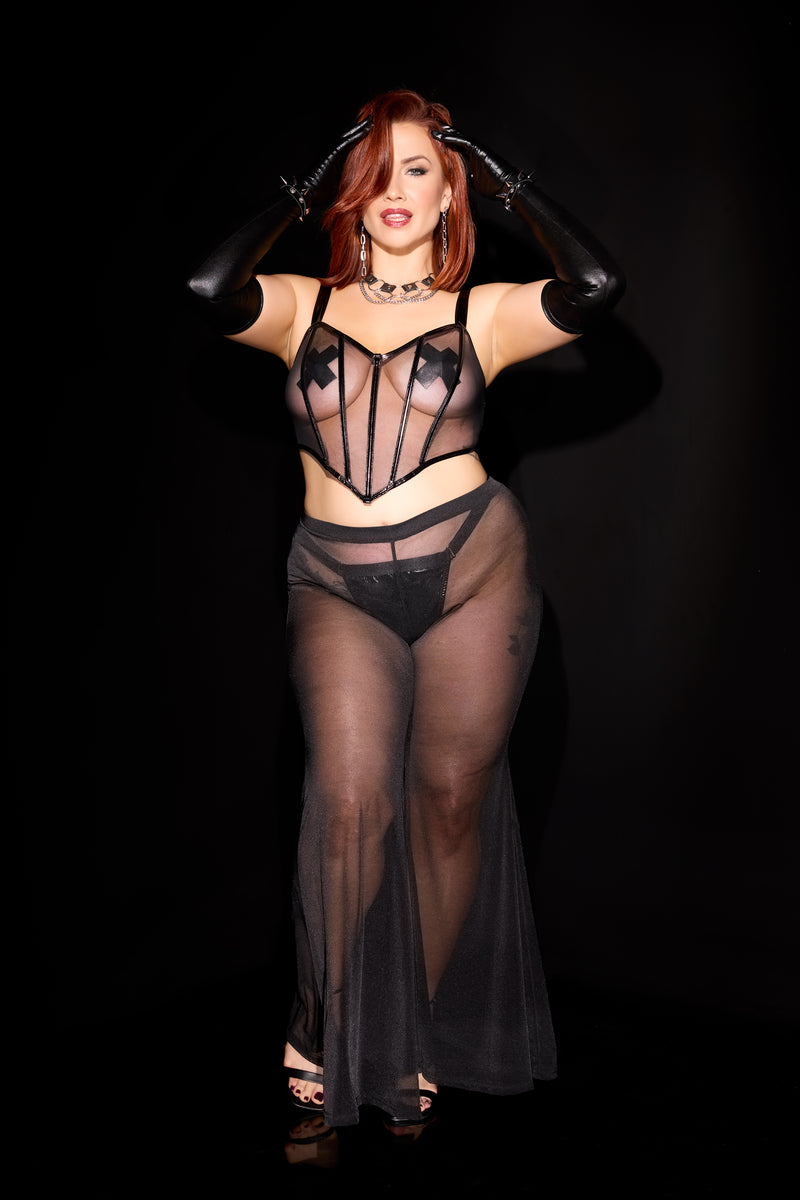 Coquette - 24211 - Mesh Pants - Black - OS/XL - Stag Shop