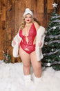 Coquette - 24307 - Crotchless Teddy - Red - OS/XL - Stag Shop