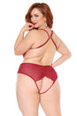 Coquette - 24307 - Crotchless Teddy - Red - OS/XL - Stag Shop