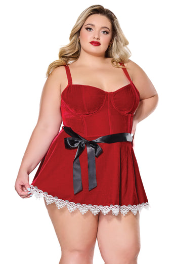 Coquette - 24318 PLUS - Dress - Red - Stag Shop