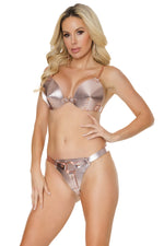 Coquette - 24511 - Bralette & Thong - Rose Gold - OS