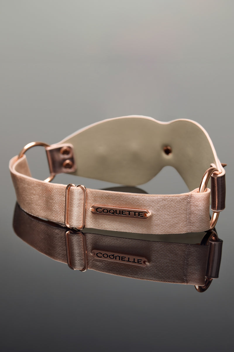 Coquette Pleasure Collection - 24608 - Blindfold - Rose Gold - Stag Shop