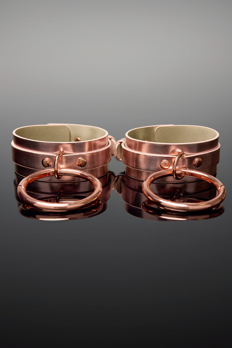 Coquette Pleasure Collection - 24615 - Ankle Cuffs - Rose Gold - Stag Shop