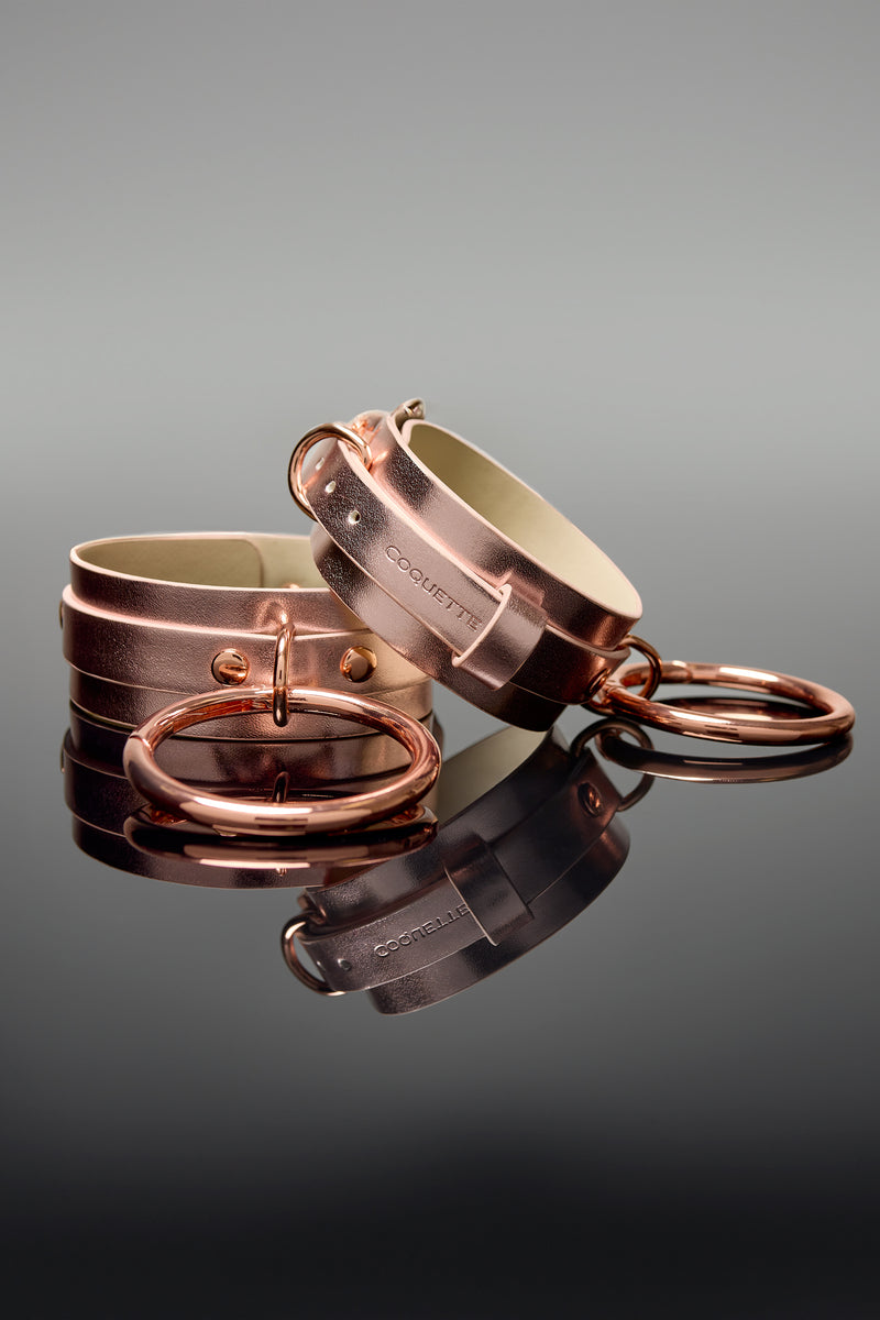 Coquette Pleasure Collection - 24615 - Ankle Cuffs - Rose Gold - Stag Shop
