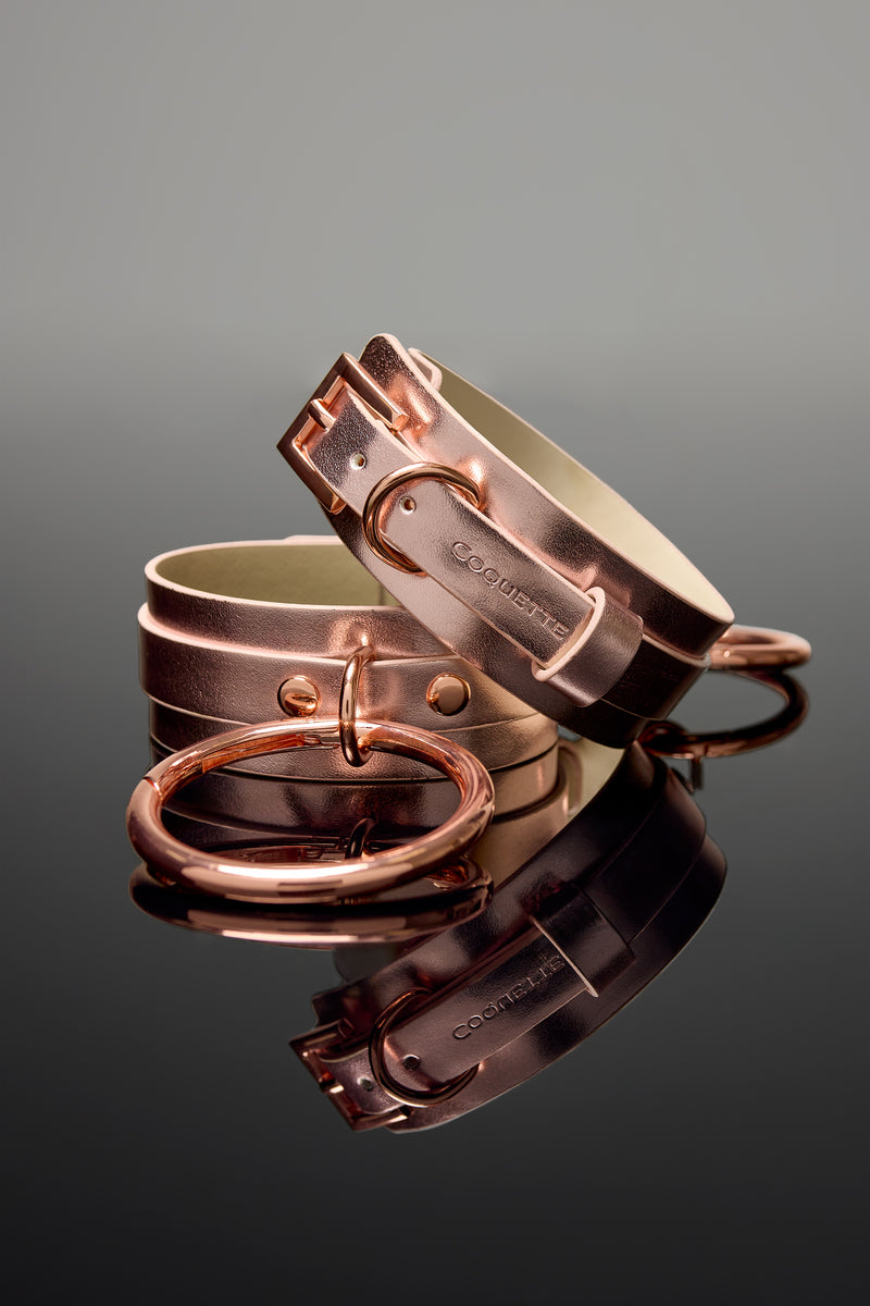 Coquette Pleasure Collection - 24615 - Ankle Cuffs - Rose Gold - Stag Shop