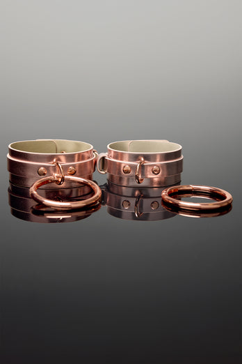Coquette Pleasure Collection - 24615 - Ankle Cuffs - Rose Gold - Stag Shop