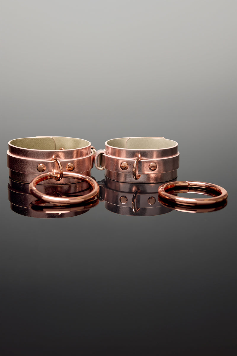 Coquette Pleasure Collection - 24615 - Ankle Cuffs - Rose Gold - Stag Shop
