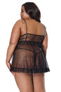 Coquette - 25111 - Babydoll & G-String - Black - OS/XL - Stag Shop