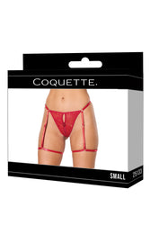 Coquette - 25133 - Thong With Attached Gartered Leg Bands - Stag Shop