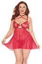 Coquette - 25304 PLUS - Babydoll & G-String - Stag Shop