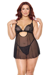 Coquette - 25503 PLUS - Babydoll & G-String - Stag Shop