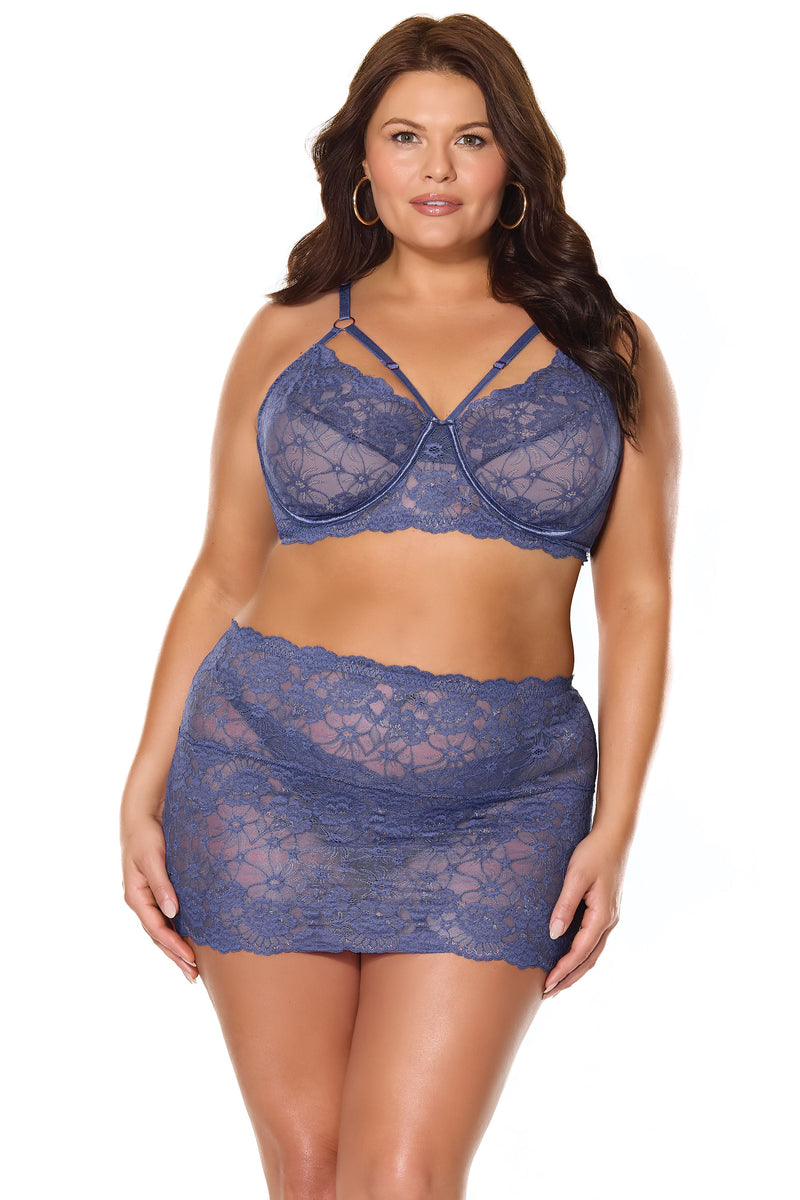 Coquette - 26106 PLUS - Bra & Skirt - Stag Shop