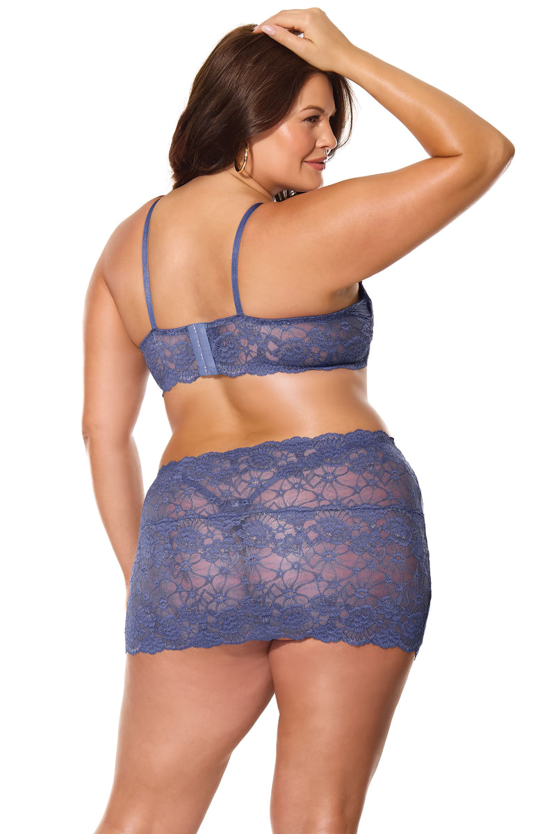 Coquette - 26106 PLUS - Bra & Skirt - Stag Shop