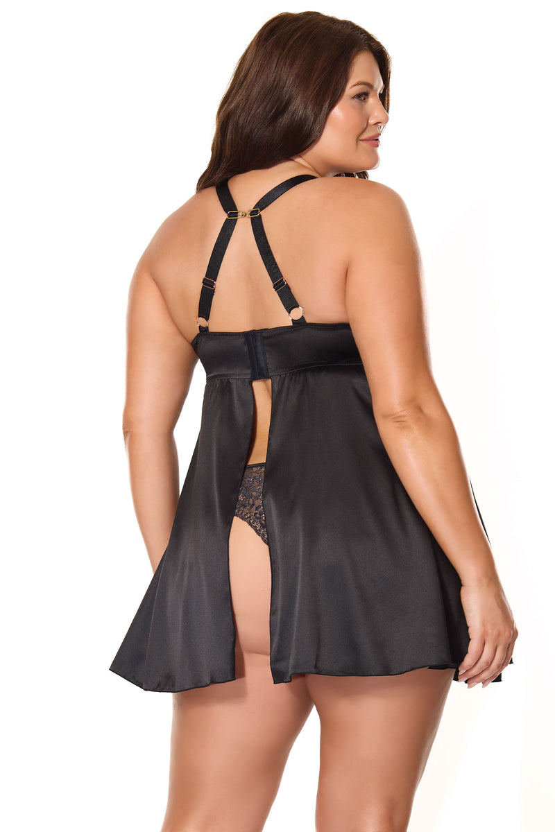 Coquette - 26114 PLUS - Babydoll & Thong - Stag Shop