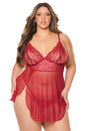 Coquette - 26303 - Crimson Luxe Babydoll & G-String - Stag Shop