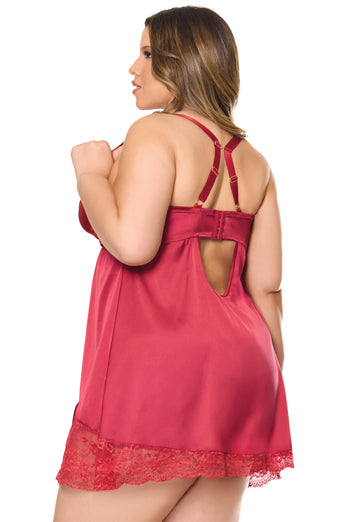 Coquette - 26304 - Crimson Luxe Chemise - Stag Shop
