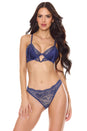 Coquette - 26308 - Sapphire & Silver Bra & Panty - Stag Shop