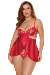 Coquette - 26508 PLUS - Babydoll & Thong - Stag Shop