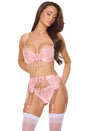 Coquette - 26511 - Bra, Garter Belt & Thong - Stag Shop