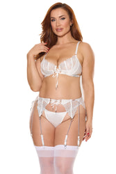 Coquette - 26516 - Bra, Garter Belt & Thong - Stag Shop