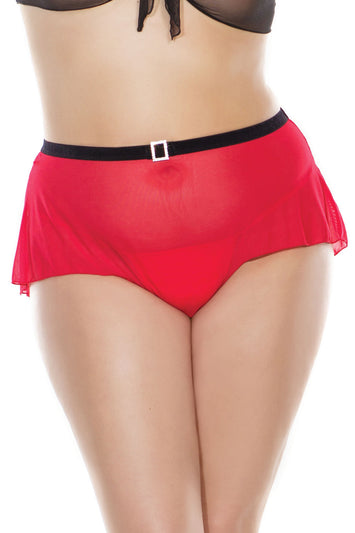 Coquette - 3824X -  Panty - Red/Black - OS/XL - Stag Shop