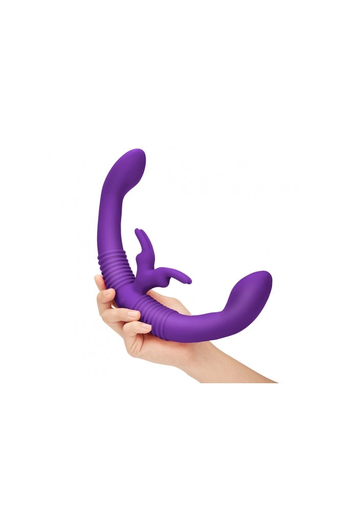 Electric Eel - Together Double-Ended Remote Control Vibrating Dildo - Purple - Stag Shop