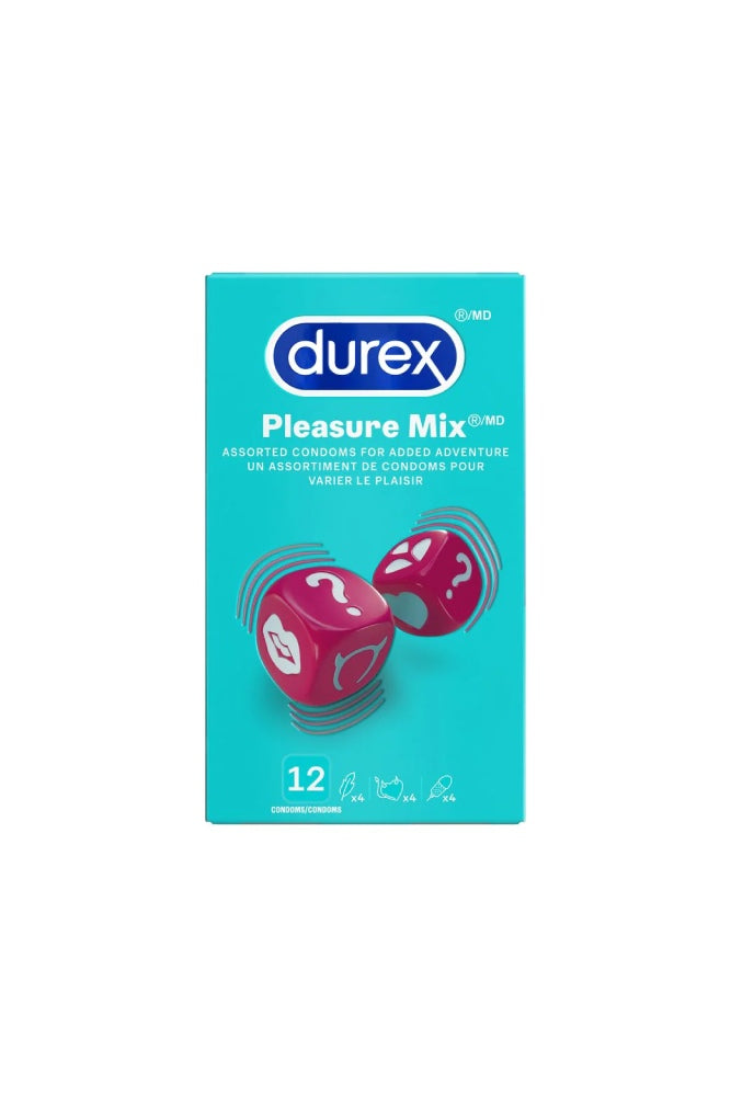 Durex - Pleasure Mix - Sensations and Heightened Sensitivity Condoms - 12 Pack - Stag Shop