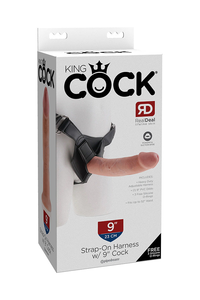 Pipedream - King Cock - Strap-On Harness with Realistic Dildo - 9 inch - Stag Shop