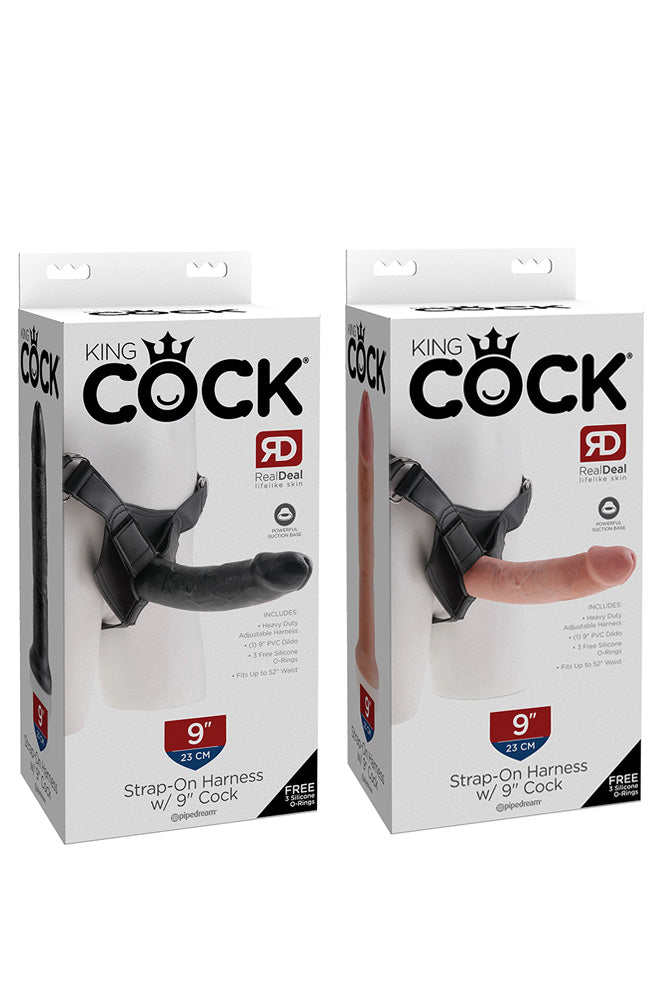 Pipedream - King Cock - Strap-On Harness with Realistic Dildo - 9 inch - Stag Shop