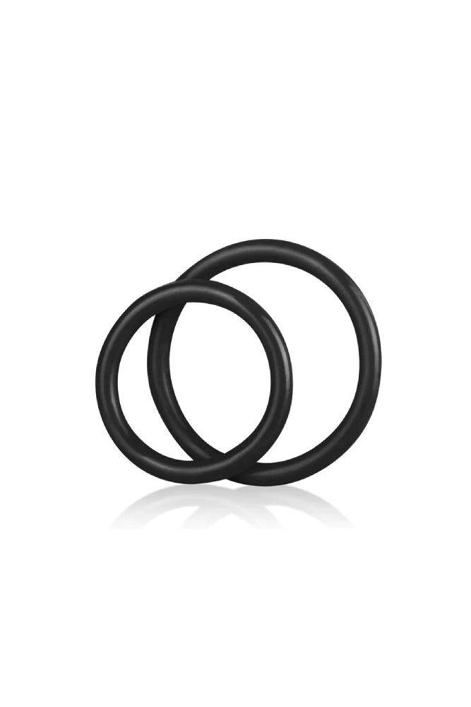 Electric Eel - Blue Line - Silicone Cock Ring Set - Black - Stag Shop