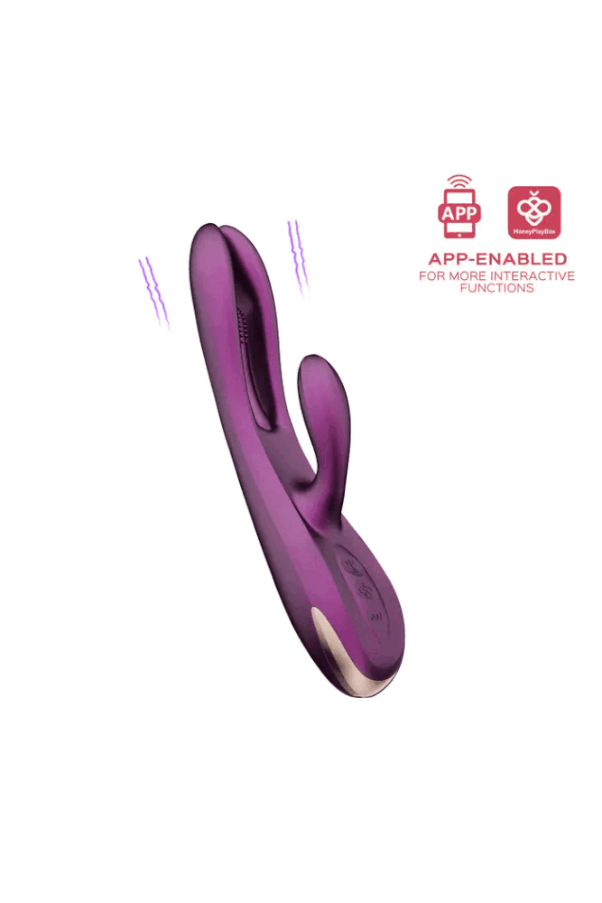 Honey Play Box - Terri App-Controlled Tapping Rabbit Vibrator - Purple - Stag Shop